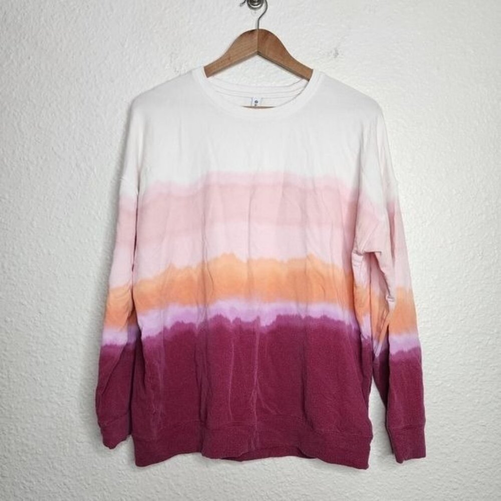 Athleta Balance Printed Pullover Sea Spray Sweatshirt Women's Size Large